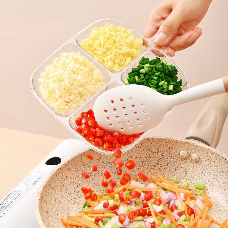 Baijie home-compartmented side dish ingredients green onion ginger garlic storage plate spit bone plate vinegar dish preparation plate 2 pieces