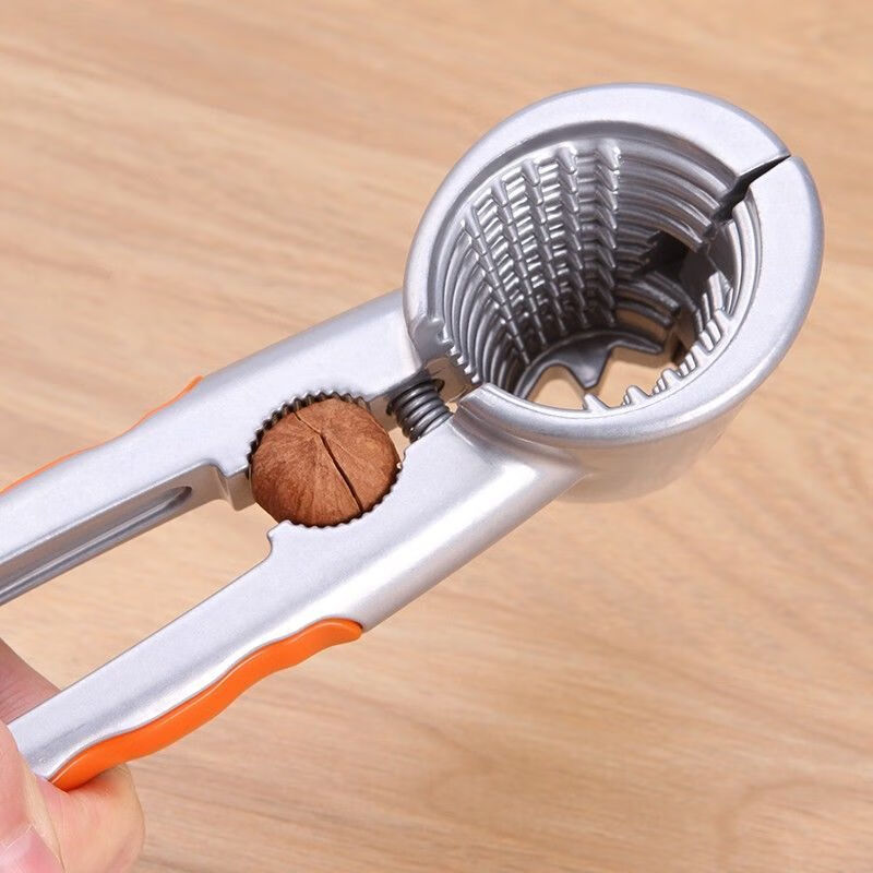 Qiashuo Walnut Clamp Peeling Core Pecan Tool Household Multifunctional Hazelnut Pliers for Opening Walnut Nuts ZI Household Thickened (Four Clamps + Needle)