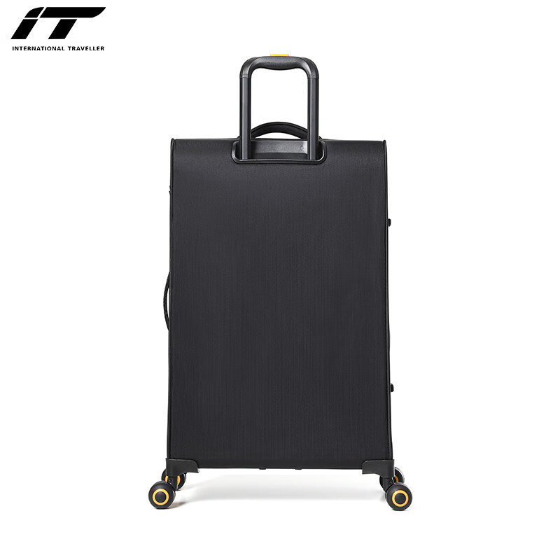 INTERNATIONAL TRAVELLER British IT suitcase travel trolley case ultra-light suitcase large capacity checked box 28 inches 2644 black