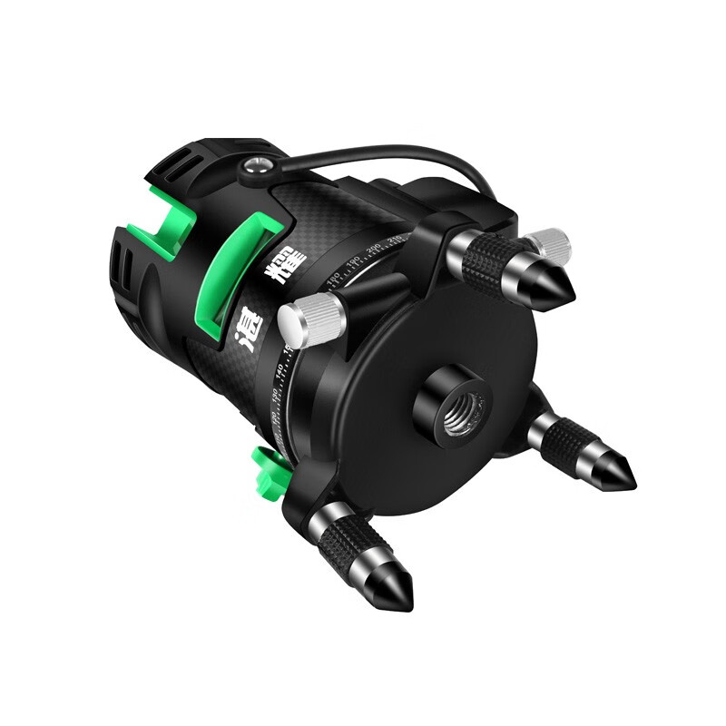 Zhanyao infrared level meter green light laser leveling meter high-precision super level mirror bidding line measuring instrument rubber-coated model (dual battery) green light five-line