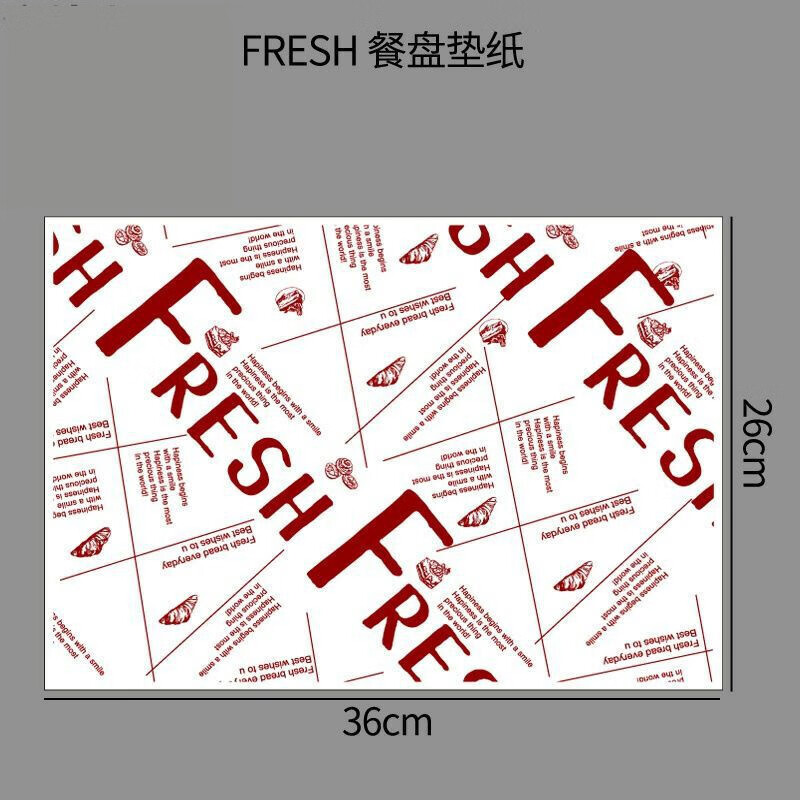 Disposable tablecloth small size placemat paper oil-absorbent take-out paper pad dining table disposable paper Japanese dinner plate pad paper Western food tray paper British style 500 large size