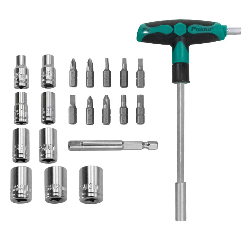 Baogong (Pro sKit) SD-9701M 21PCS replaceable T-shaped wrench screwdriver set socket screwdriver set
