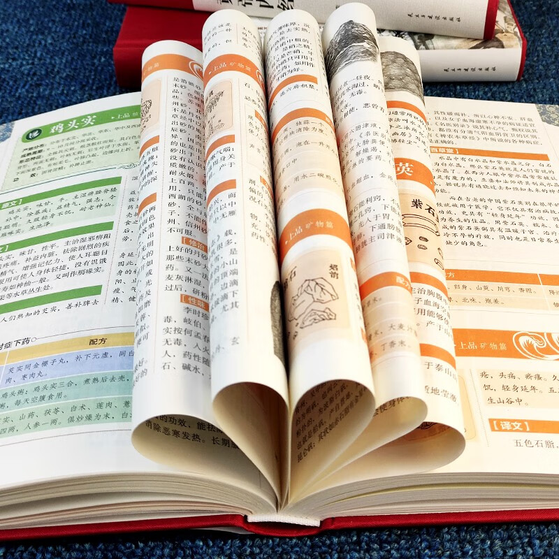 The Five Great Classics of Traditional Chinese Medicine: Qian Jin Fang + Compendium of Materia Medica + Huang Di Nei Jing + Tangtou Ge Jue + Shen Nong's Materia Medica (set of 5 volumes in total, cloth-covered and hardcover), a complete collection of family Chinese medicine health books, a complete medical book, and a zero-basic introduction to self-study of Chinese medicine knowledge.