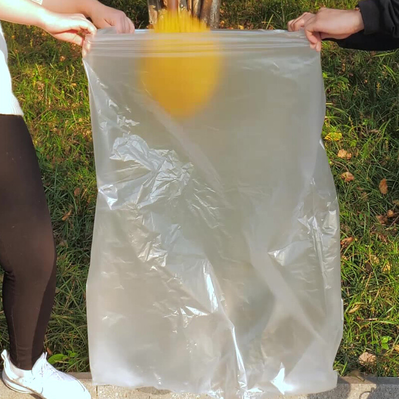 Kelibang large garbage bag commercial property sanitation disposable thickened plastic bag for office and home use 60*80cm3.8 silk 50 pieces KB1316