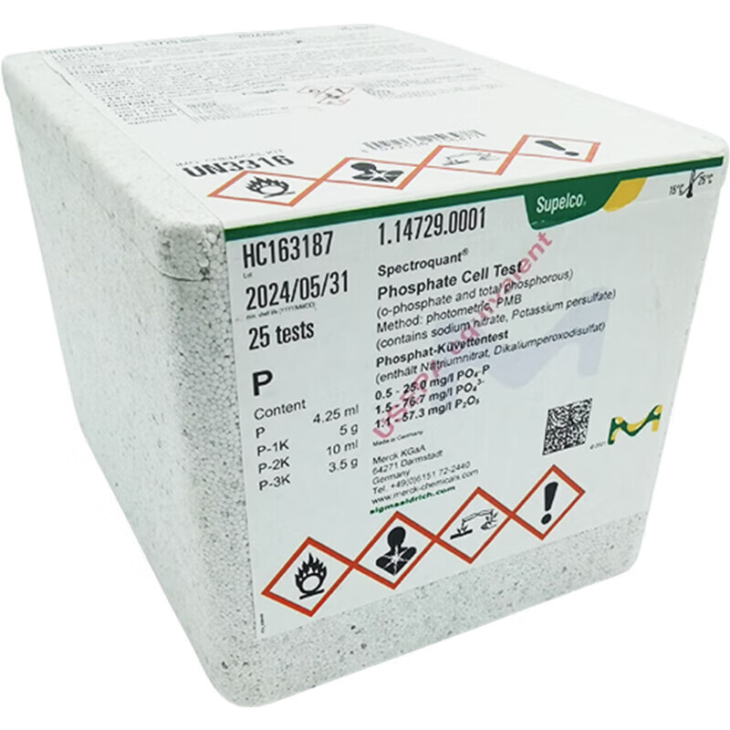 Customized Merck 1.14763.0001COD ammonia nitrogen total phosphate total nitrogen chromium 1.14543.00011.14729 ammonia nitrogen (0.516mg/l) with increased ticket 1.145