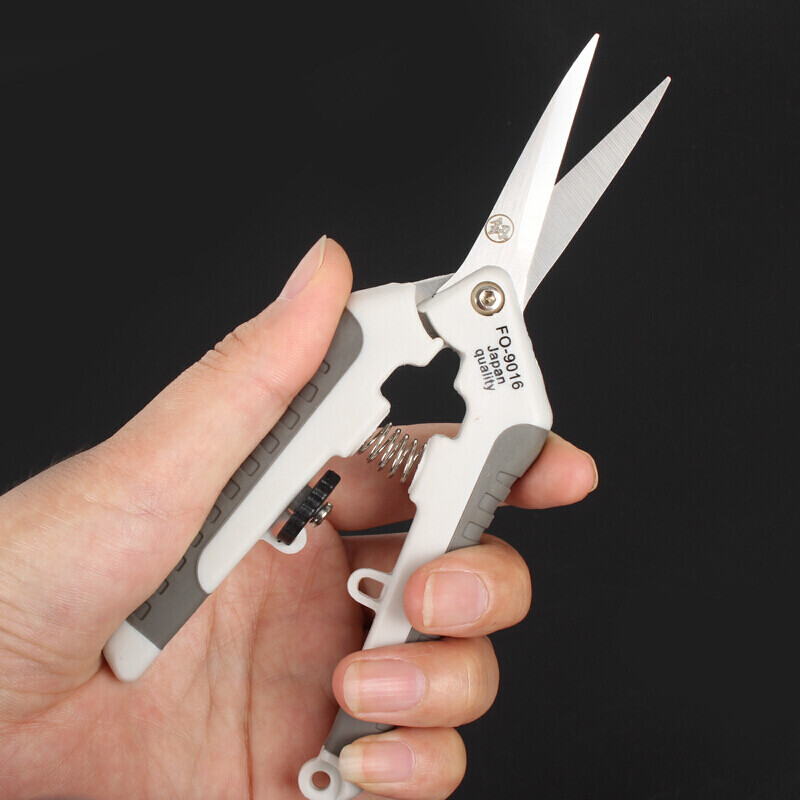 釰Japan Fukuoka Tools Stainless Steel Electrician's Scissors Trunking Scissors Electronic Scissors 鰰 6-inch Electronic Scissors FO-9016