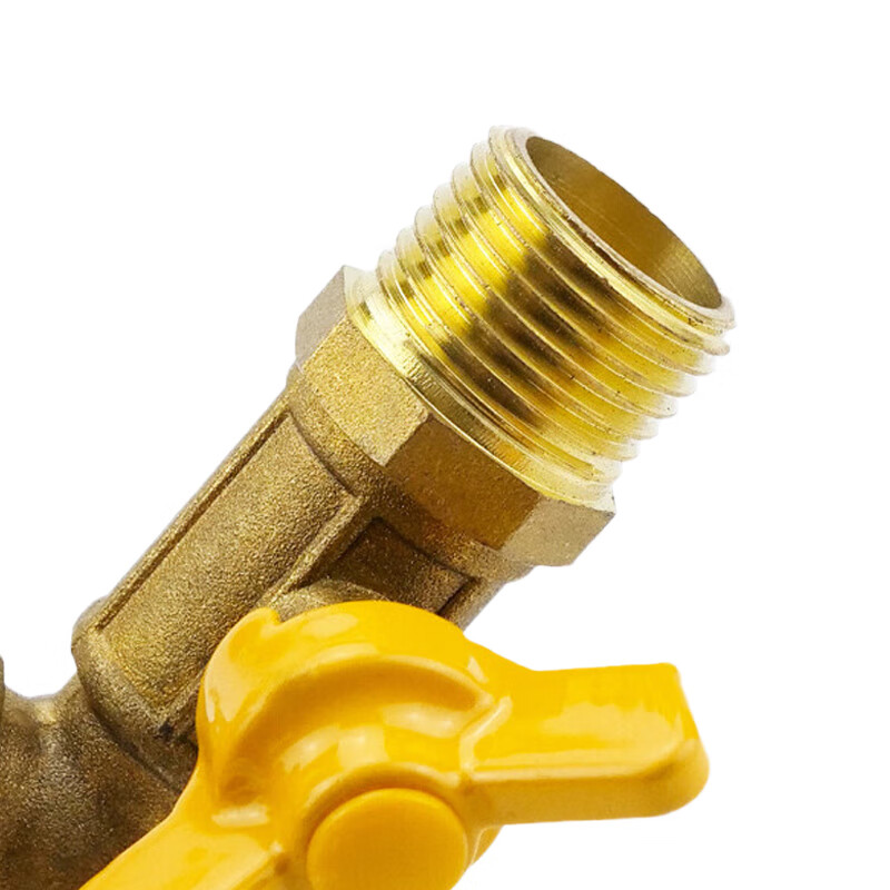 Deqi brass gas valve, inner and outer wire Y-shaped horn valve, ball valve, switch adapter, Jingcang 2 external 1 internal three-way valve