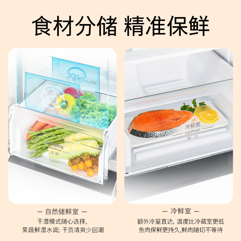 SIEMENS fresh-keeping monster 605L cross-door refrigerator, ultra-large capacity, precise fresh-keeping, first-class energy efficiency, frost-free refrigeration, white K56L20CMEC, national subsidy