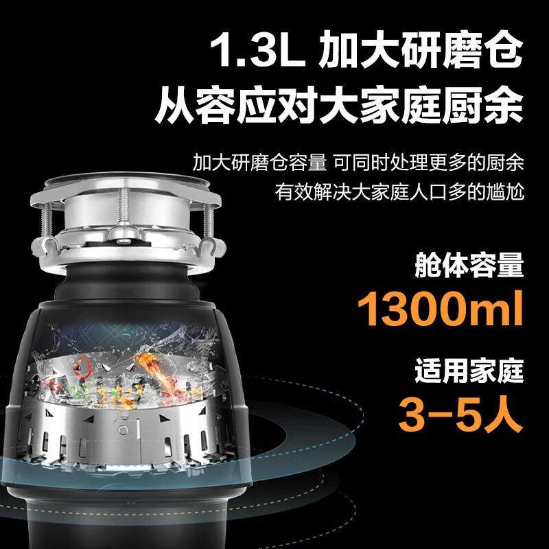 Haier kitchen food waste disposer household fully automatic soundproof sink water filter food waste crusher LD600-T1