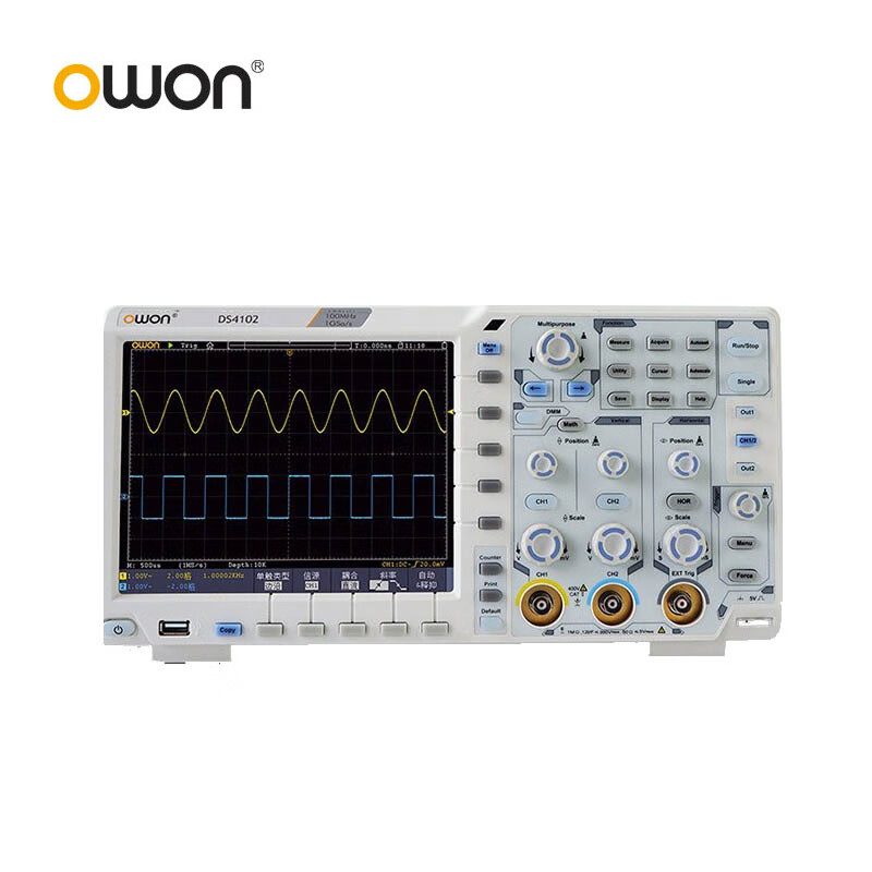 Owonow Lilip digital oscilloscope dual channel 100 bandwidth 1G sampling rate 20M storage depth DS4102