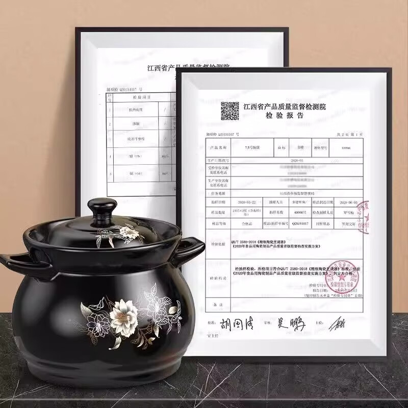 Royalstar casserole soup pot, high temperature resistant dry-burning non-cracking Chinese medicine pot, decoction pot, gas stove special pot belly pot, health pot (6-7 people) 6.3L