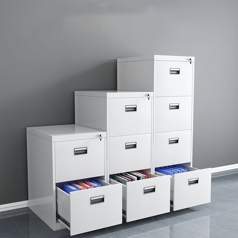 Ma Shifu metal cabinet four drawers card box drawer file filing cabinet quick fishing hanging labor cabinet black hand pull