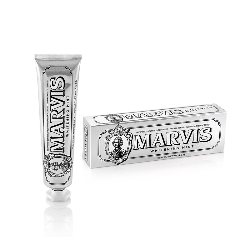MARVIS Bright White Mint Flavored Toothpaste 85ml (Silver) Anti-Caries Cleaning New and old packaging shipped randomly