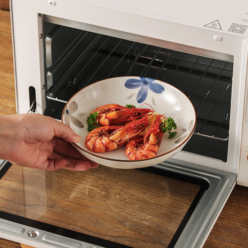 Hechuaya ceramic plate household underglaze Japanese-style plate 8-inch soup plate dish plate 4 pieces antique