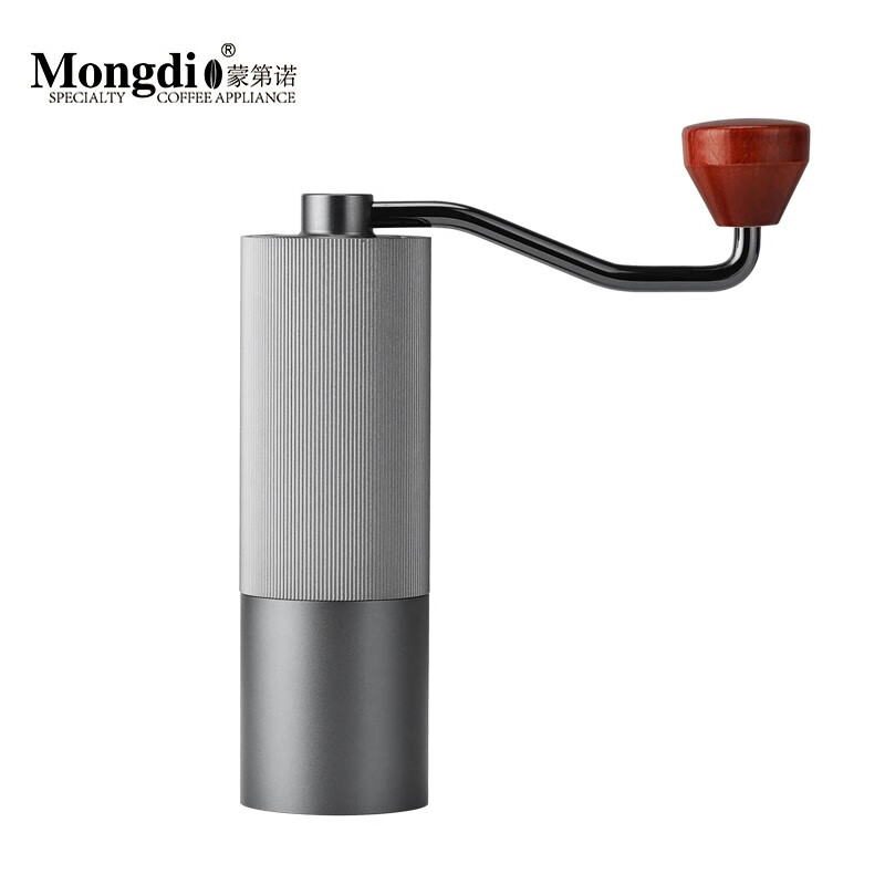 Mongdio hand coffee machine hand grinder coffee bean grinder manual silver gray steel core grinder (5-angle grinding core)