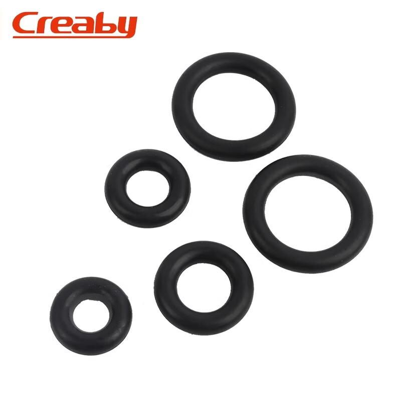 Creaby rubber seal O-ring O-shaped rubber ring nitrile oil seal seal waterproof oil-resistant wear-resistant black gasket collection M6x1 (100 pieces)
