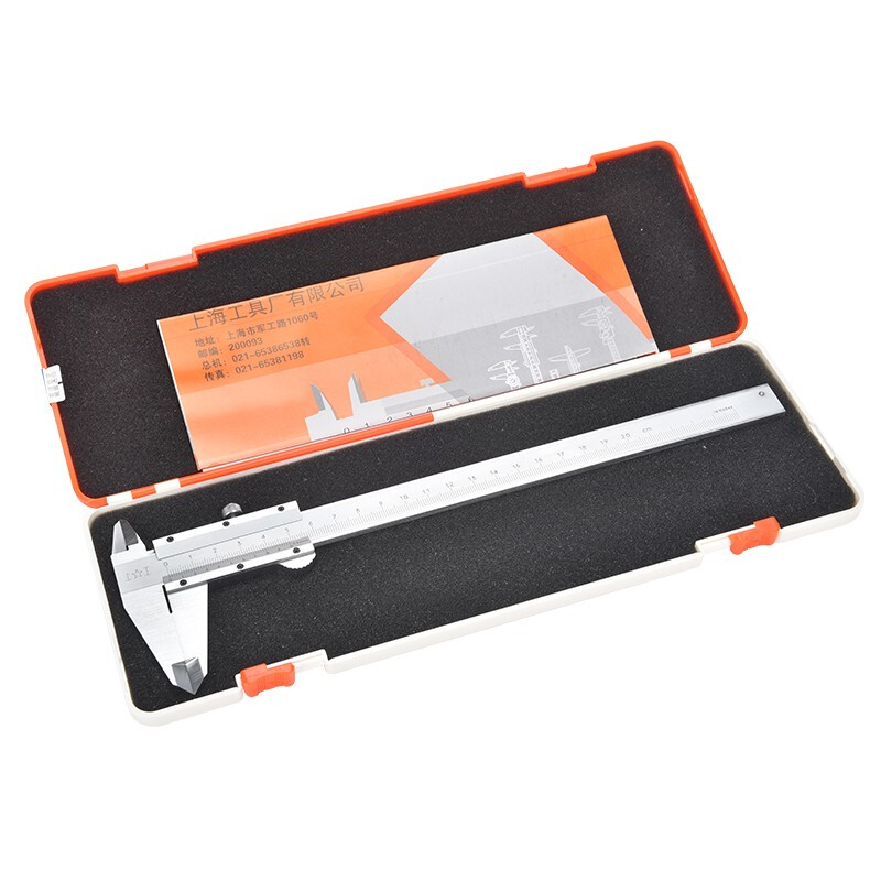 Shanggong four-purpose vernier caliper 0-200mm graduation value 0.02 oil mechanical vernier caliper marking line card carbon steel oil level caliper high precision
