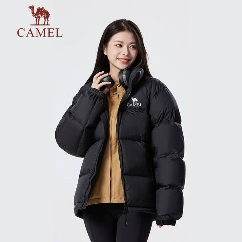 Camel (CAMEL) Wang Junkai's same style Camel Volcano Down Jacket Jacket Men's and Women's Winter Hooded Thickened Versatile Short Bread Jacket