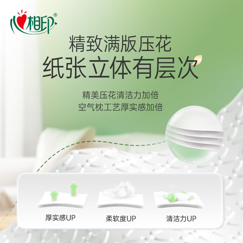 Xinxiangyin hanging paper towels tea language selection hanging paper 4 layers 320 paper towels * 4 bags large bag hanging paper towels full box
