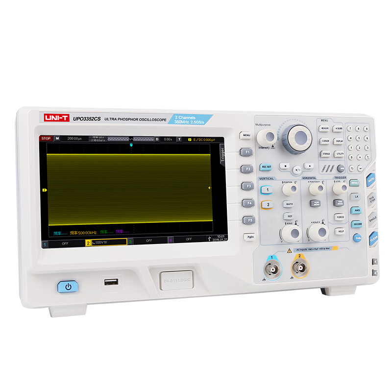 Uni-T industrial product Uni-T high-precision digital fluorescence oscilloscope dual-channel 350M bandwidth industrial product UPO3352CS (dual-channel 350M bandwidth