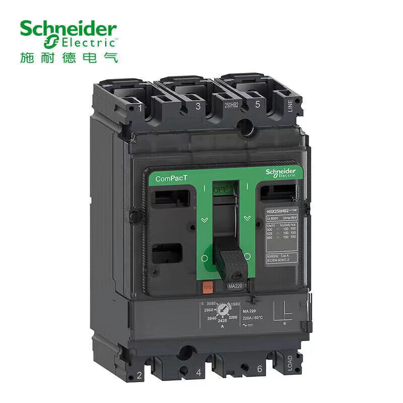 New NSX plastic case circuit breaker distribution protection circuit breaker fixed air switch 16A-630A 3P 32A