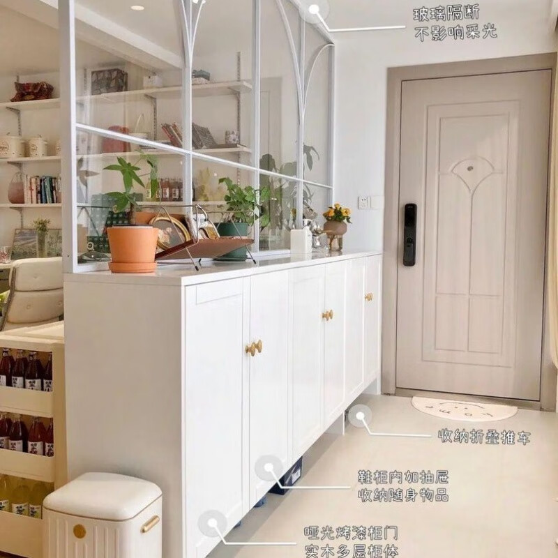 Vinoa retro iron false window screen indoor loft decoration fixed entrance Changhong glass partition arched window custom black 1 square with glass