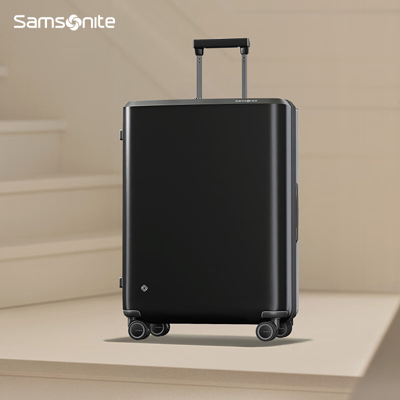 Samsonite Luggage 20-Inch Trolley Case Expandable Business Travel Luggage QX0 Black Password Carry-on Case