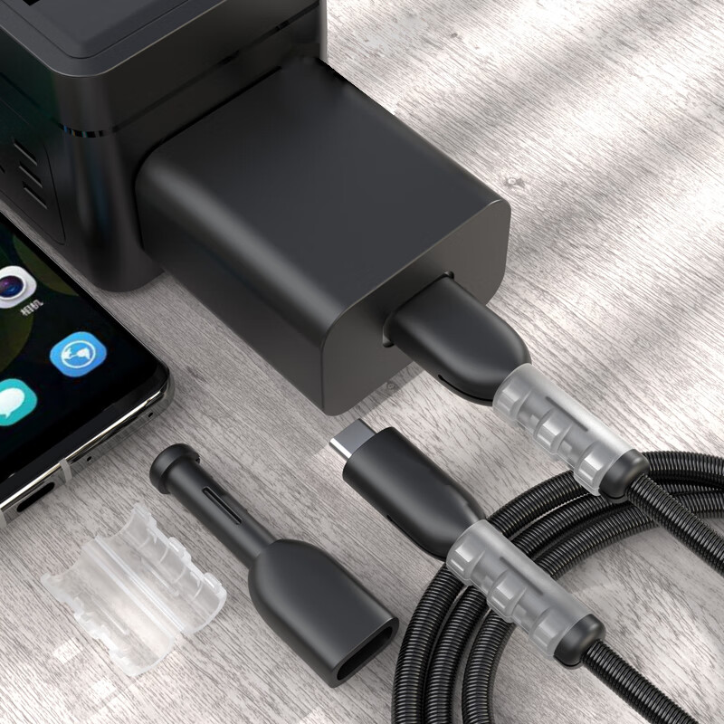 Lingyou Chuanghuo OPPO findx8 charger protective cover Ultra suitable for findx8pro mobile phone data cable winding 80W anti-break S+ wire bite device all-inclusive TypeC port universal 100W Findx8 series Matcha Green Set