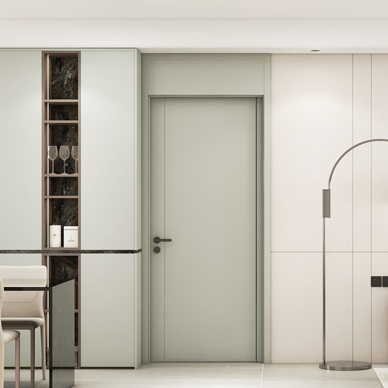 Quanyou Whole House Customized Wooden Door Simple Interior Door Room Door Solid Wood Composite Door Soundproof Bedroom Concierge Door 1599/昘 (Contact customer service for specific plans)