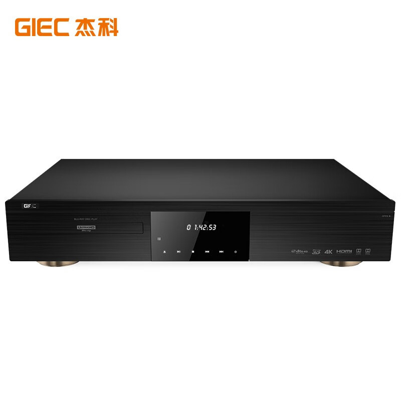 Jieco BDP-G5800 4K Blu-ray player uhd Dolby Vision HDR10 3D disc home theater DVD player SACD DSD lossless hard disk compartment panoramic sound 7.1 upgraded enhanced version full-area ISO playback + 2 4K discs + 4K ultra-clear line