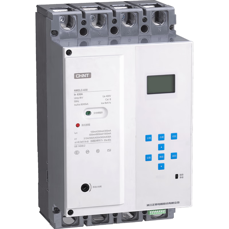 Chint NM2LC leakage protection automatic reclosing phase loss over and under voltage 125/400/630A/M NM2LC-125/M