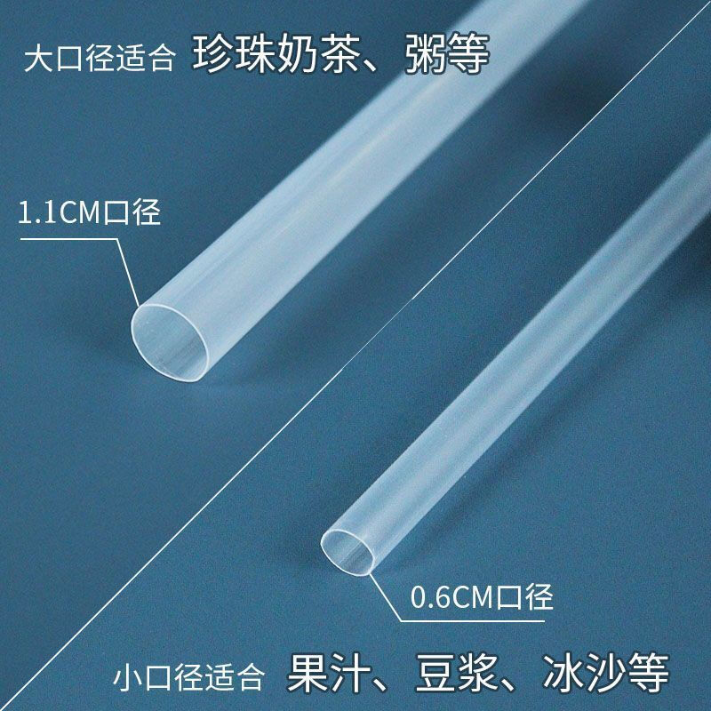 Yuexin Straw Disposable Soy Milk Straws Transparent Colorful Thin Straws Bulk Independent Commercial Food Grade Plastic Straws Bulk Hardened 15*0.4cm 100 Count