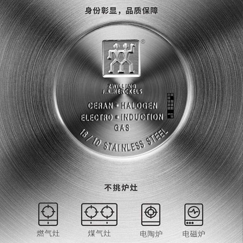 Zwilling steamer stainless steel soup pot steamer home kitchen 24cm steamer combination 2-piece stew pot with lid soup pot one layer 24cm