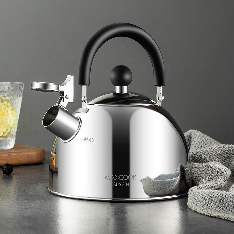 MAXCOOK 304 stainless steel kettle household kettle kung fu tea boiler automatic sound coal gas induction cooker universal MCH5497 2L