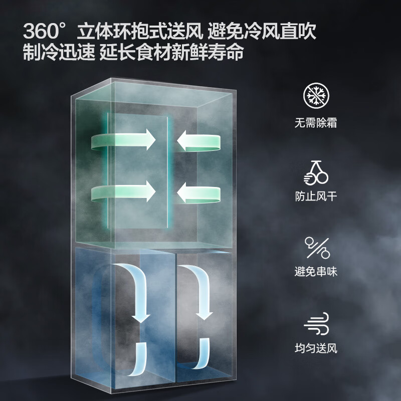 Xinfei 410L cross-door first-class energy efficiency variable frequency air-cooled frost-free ACT pure odor refrigerator BCD-410WK