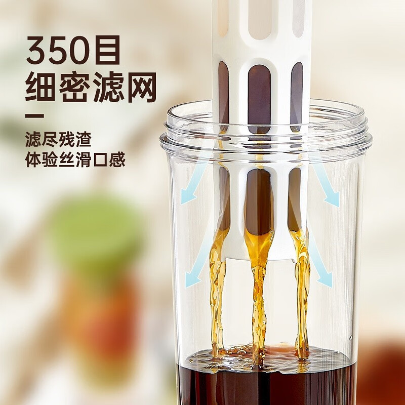 PAKCHOICE Cold Brew Coffee Pot, Cold Brew Cup, Cold Brew Tea Bottle, Coffee Cold Brew Pot, Infusion Bottle, Cold Water Bottle, Cold Brew Teapot, White Portable 1L