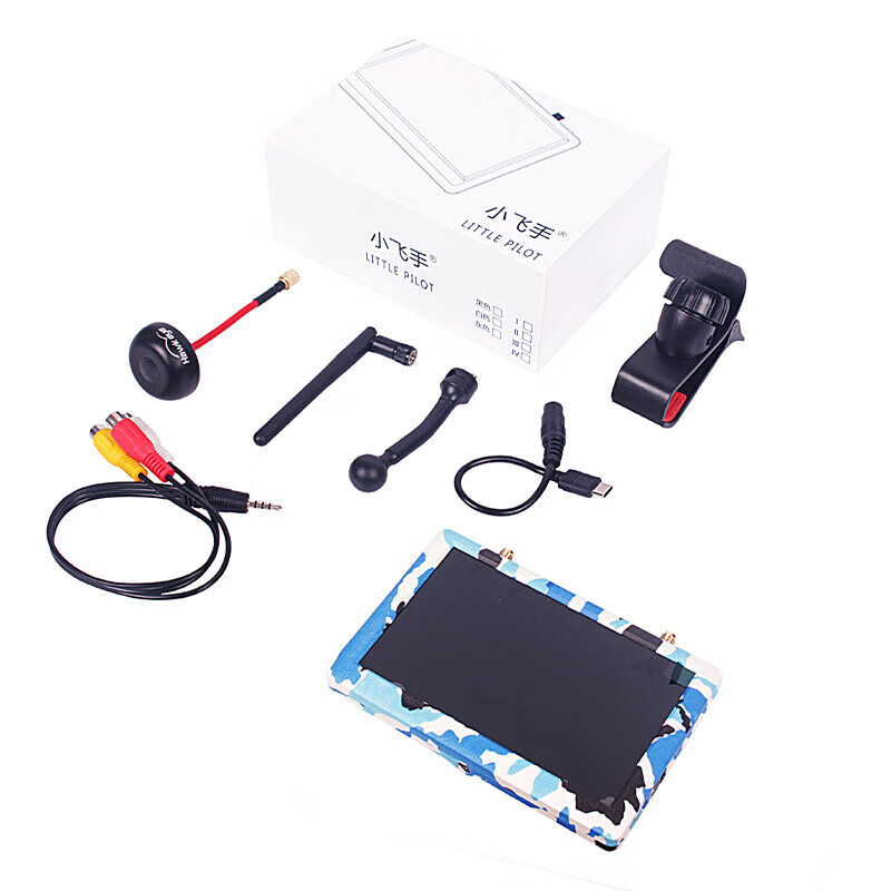 Eagle Eye Sharp View Little Flyer 4 fourth generation FPV display through machine UAV picture transmission tape DVR 5.8G card recording gray standard antenna inner needle fuselage inner hole