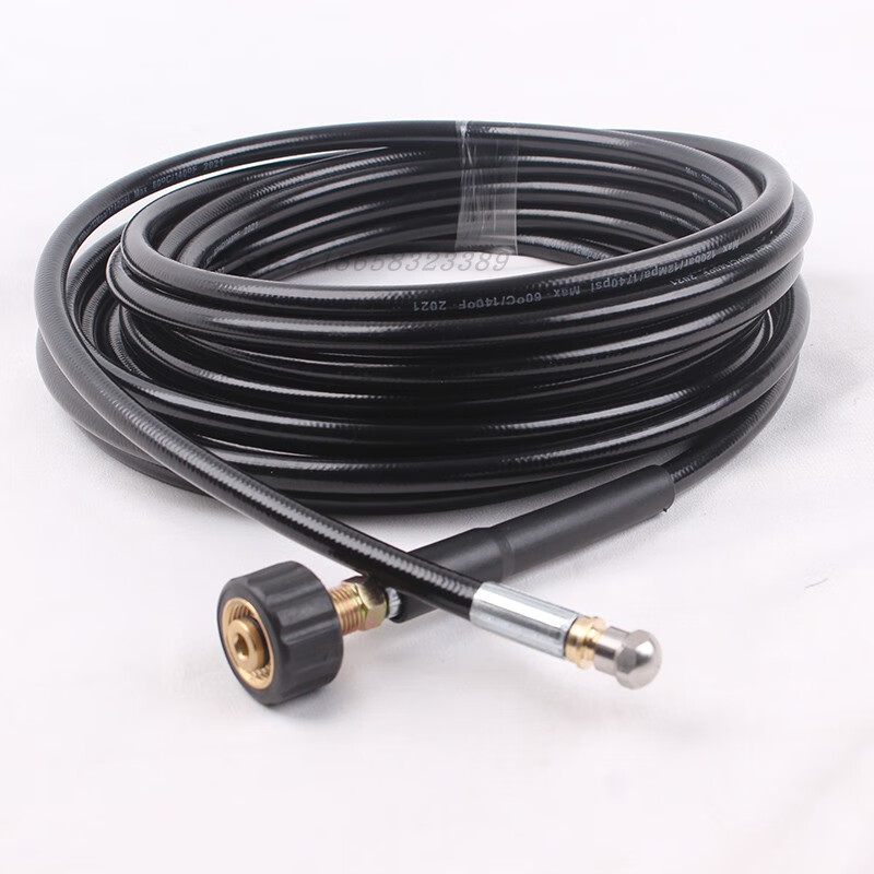 Sewer dredging water mouse nozzle cleaning and flushing kitchen sewer suitable for high-pressure car washing machine high-pressure dredging pipe with m22 insert 15mm 30m mouse head