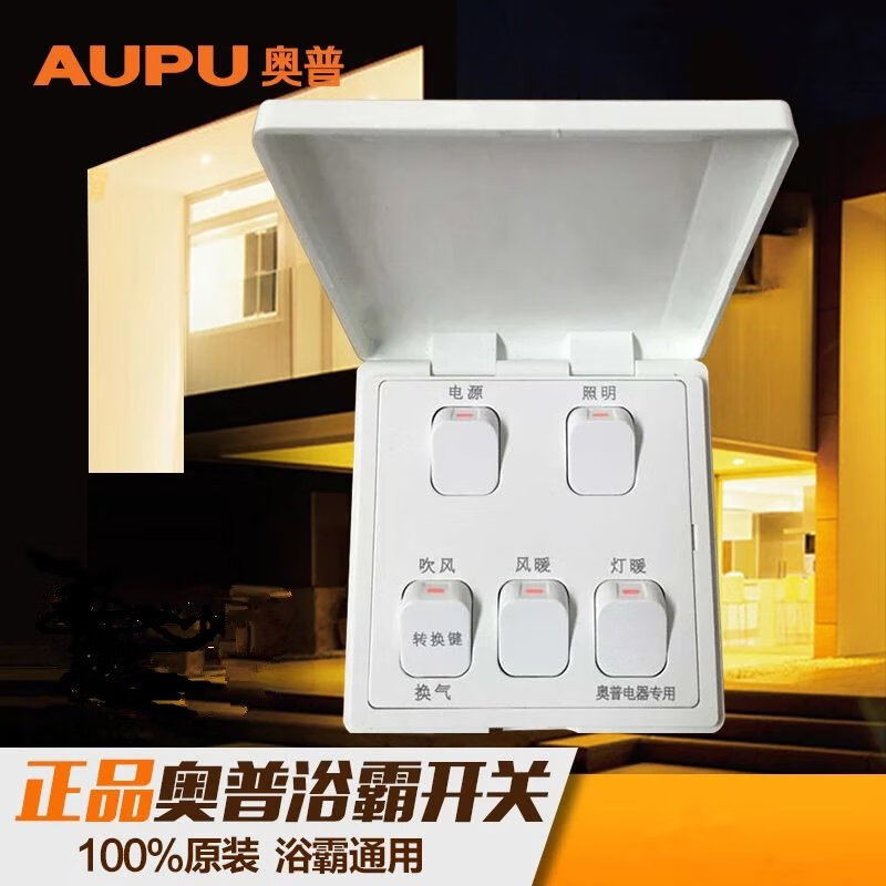 Original Opp bathroom heater 1021 6125 special five-way switch 5-open wind warm lamp warm switch waterproof switch panel water switch panel