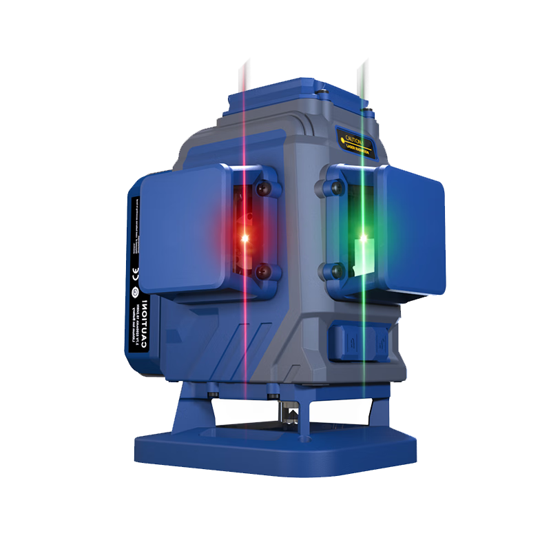 Mideke 12-line level green light red light high-precision laser floor and wall meter wall leveler floor leveler green light GK03D (lower level) simple dual-power (small plastic box without brackets, etc.)