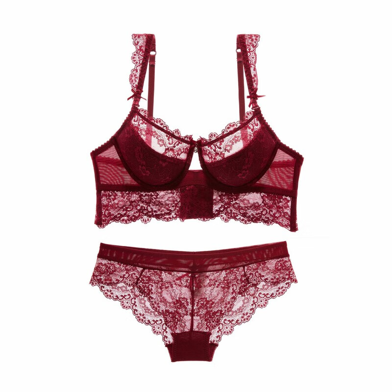 MAOHUO Brand Zodiac Year of the Snake Underwear Women's Lace Bra Side Adjustable Women's Secret Garden Bra Set White Set 70A 32