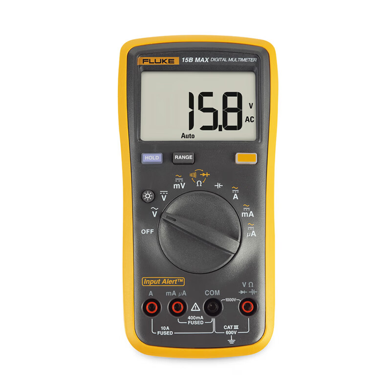 FLUKE 15B MAX-02 digital multimeter, high-precision smart electrician meter, universal meter, standard extra-tip test leads