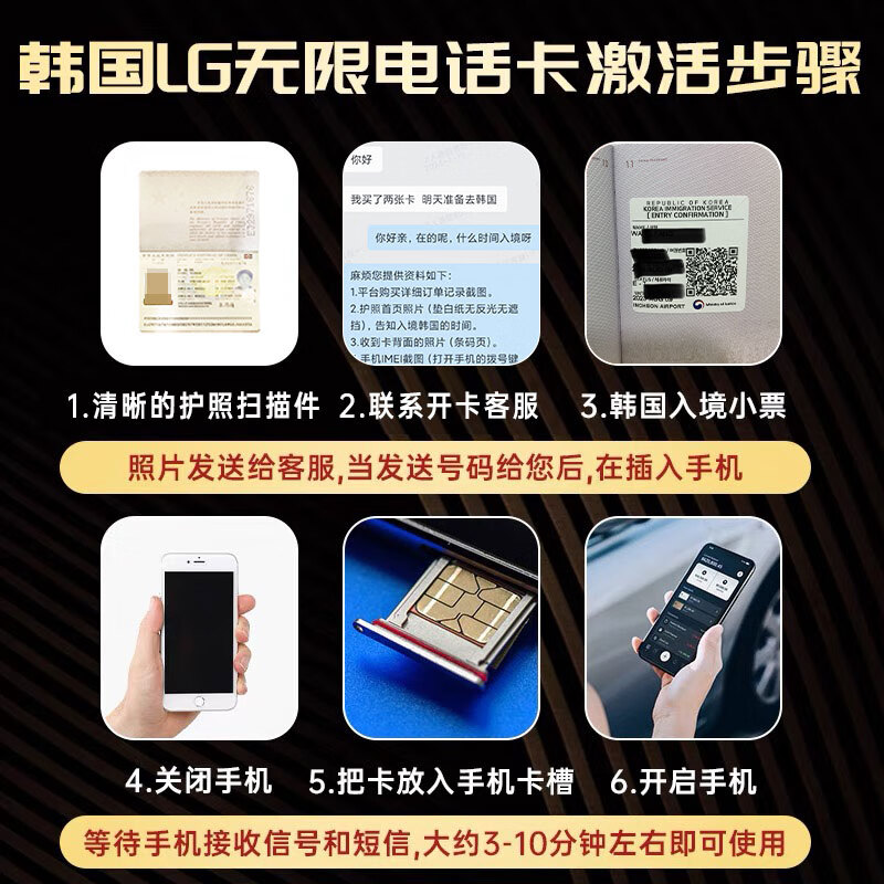 Korean phone card including calls, mobile phone 4G high-speed unlimited data Internet card, Jeju Island Seoul tourist overseas students, 90-day LG phone card, unlimited data including calls