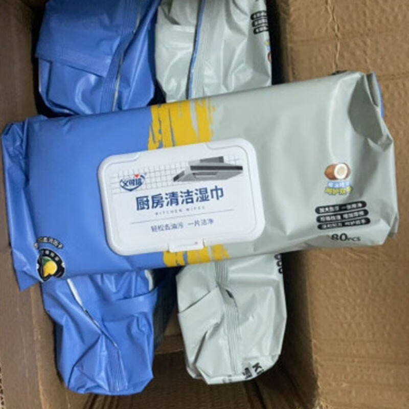 Yicheng kitchen wipes powerful cleaning large package to remove oil stains extra large household special wet wipes disposable rags 6 packages total large size 480 pieces