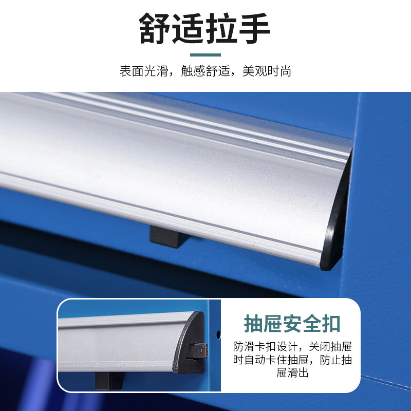 Huizhen heavy tool cabinet factory multi-layer iron cabinet workshop steel double door storage cabinet gray and blue color HQ035 can be customized