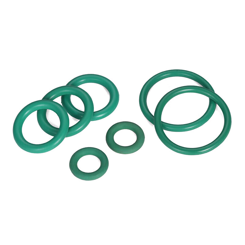 Jinggong (JINGGONG) fluorine rubber O-ring high temperature resistant sealing ring green o-type rubber gasket wire diameter 1.5/2/2.4/3.1-5mm outer diameter 6*1mm (20 pieces) fluorine rubber o-ring