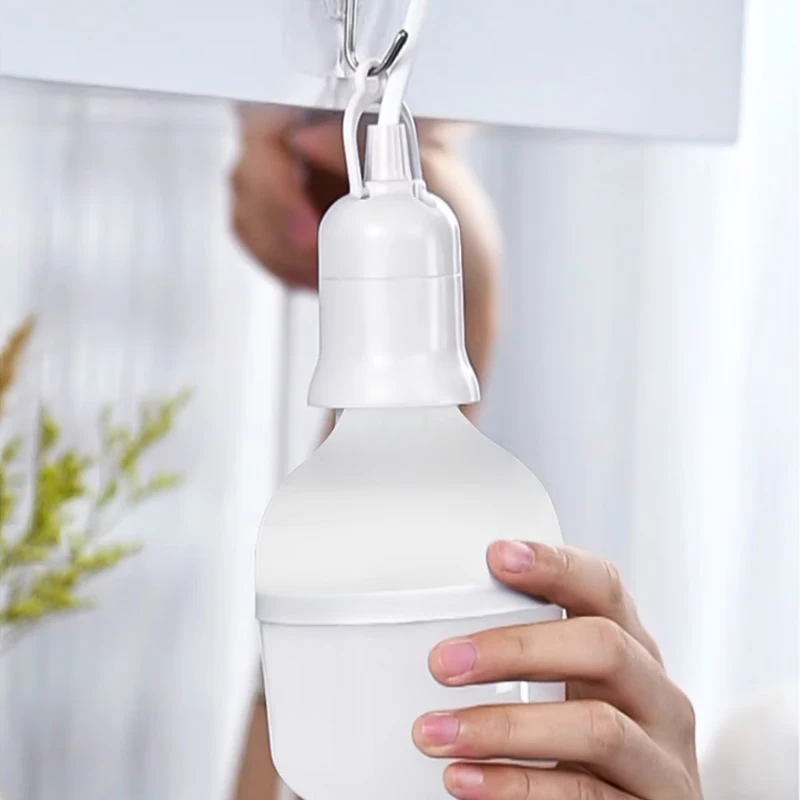 Magic color led light bulb plug integrated E27 screw socket energy-saving super bright factory industrial workshop plug-in hanging wire light switch extension cord hanging light strip line two plugs 2 meters light cord + 1 40W bulb