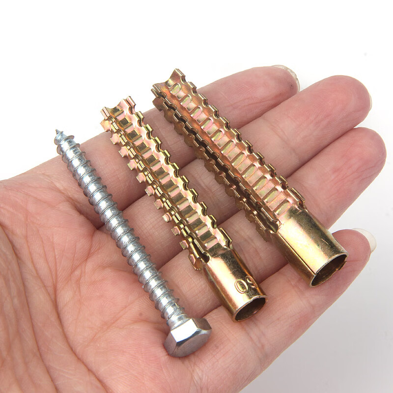 Jaynes light iron expansion screws metal inner expansion tube expansion bolts for hollow brick reinforcement sawtooth iron expansion screws 50 mixed sets (three models 10mm8mm6mm) upgraded anti-loosening type