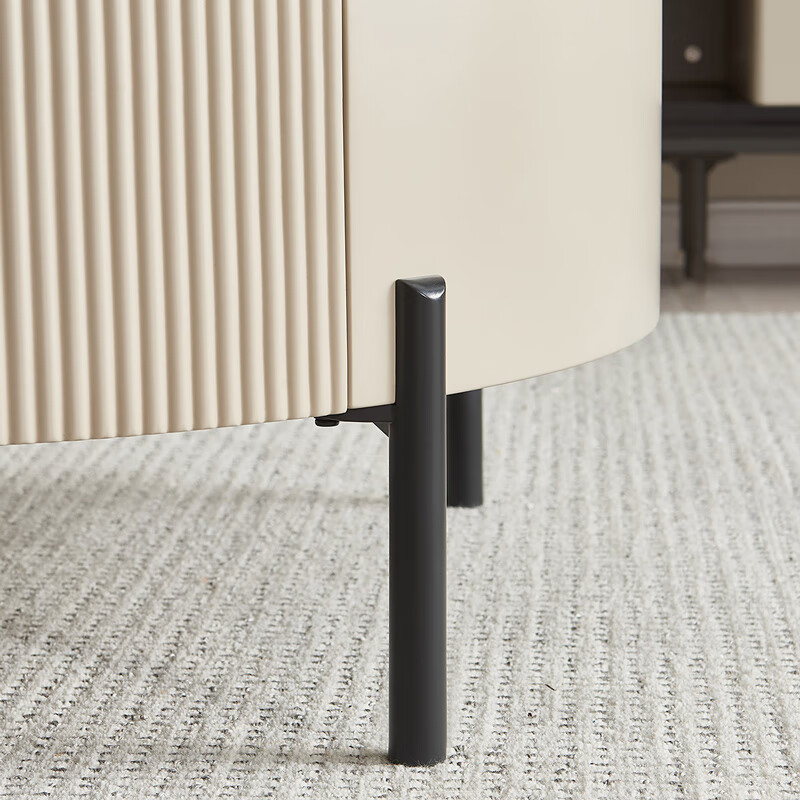 Quanyou Home Light luxury high and low round coffee table combination living room home tempered glass storage small table furniture