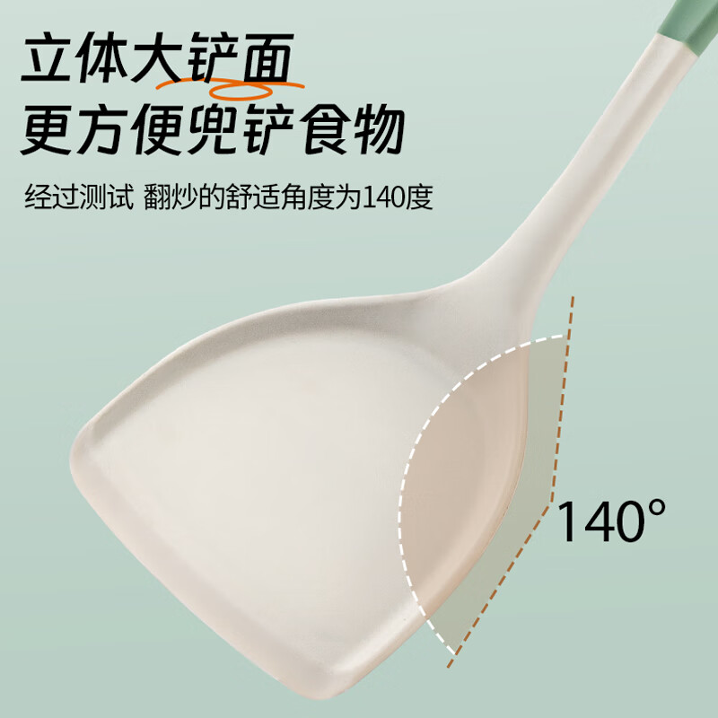 ASD silicone spatula and soup spoon for household non-stick pans, special cooking spatula and spoon, food grade high temperature resistant kitchen utensil set, silicone spatula